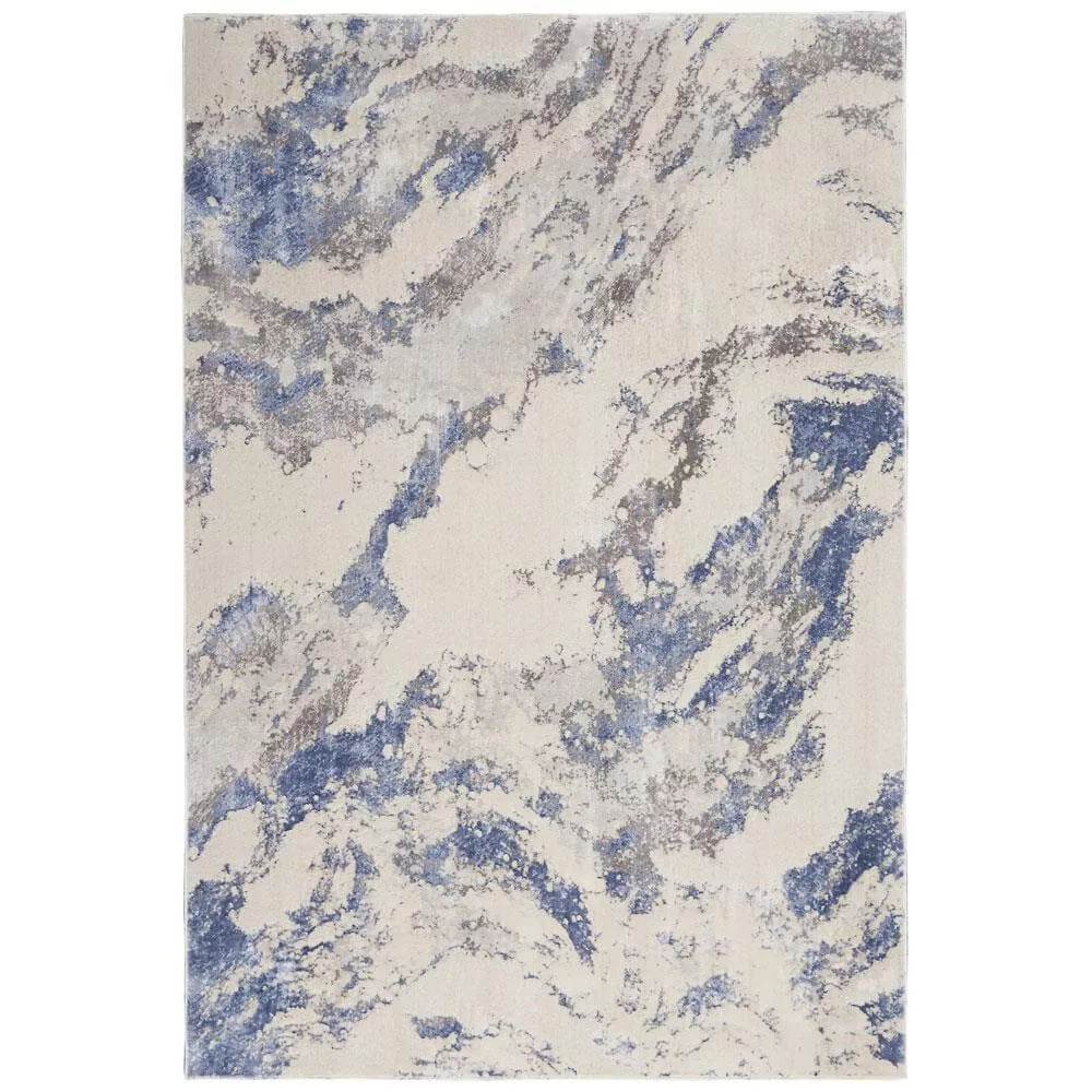 Silky Textures Rug Blue